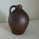 Small stoneware ovoid jug with brown glaze  - Boston, Mass.
Height 4 1/2"