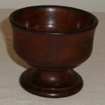 Treen Salt, wonderful Cherry New England open salt with pedestal base. Circa 1750 - 1800
Diamater - 3  3/4"  Height - 2 3/4" 